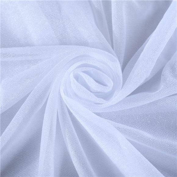 Wedding Arch Draping Fabric, 1 Panel 28" x 19Ft White Wedding Arch Drapes Sheer - Picture 3 of 6